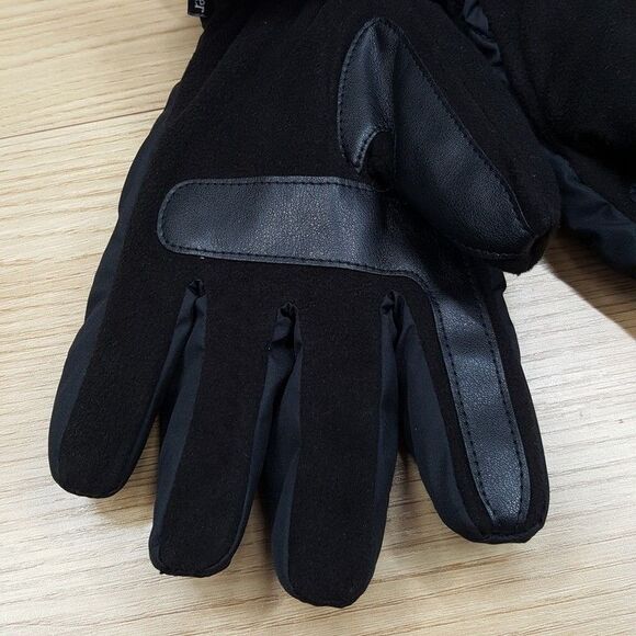 ISOTONER Gloves Mens Medium Black Lined Insulated Water Repellant Touchscreen - Picture 3 of 7